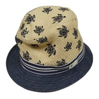 Béžovo-modrý klobouk s želvami Sterntaler