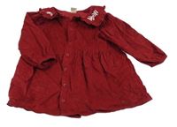 Vínové prepínaci menšestrové šaty s golierikom H&M