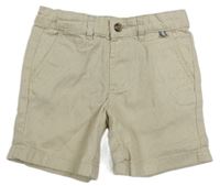 Béžové plátenné chino kraťasy River Island