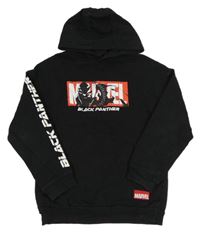 Černá mikina s logem a kapucí Marvel