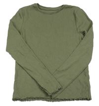 Khaki rebrované tričko zn. Primark