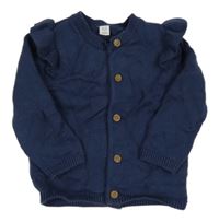 Tmavomodrý prepínaci sveter s volánikmi M&S