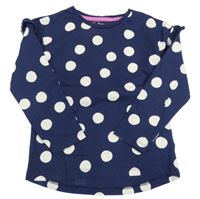 Tmavomodré puntíkaté triko Nutmeg
