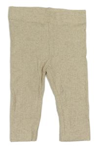 Béžové rebrované legíny Nutmeg