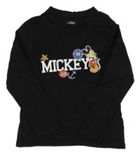 Černé triko s Mickeym Disney