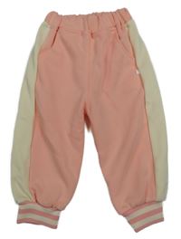 Lososovo-smetanové tepláky 