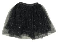Čierna trblietavá tylová sukňa George