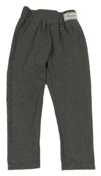 Sivé melírované tepláky s nášivkou Shein