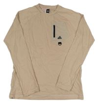 Béžové tričko s kapsičkou Adidas