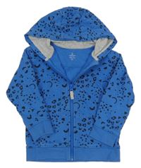 Modro-čierna ,vzorovaná prepínaci mikina s kapucňou Mothercare