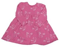 Ružové bavlnené šaty s jednorožcami