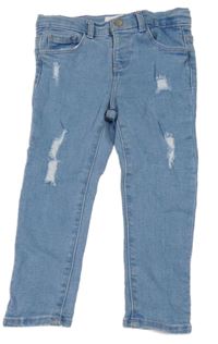 Modré skinny rifle s prošoupáním Zara