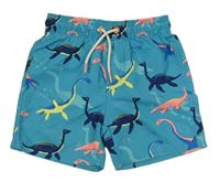 Modré plážové kraťasy s dinosaurami zn. Next