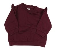 Vínová mikina s volánikmi zn. H&M