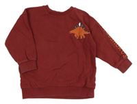 Vínová mikina s dinosaurom Next