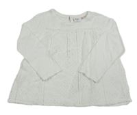 Biela tunika s dirkovaným vzorom Zara