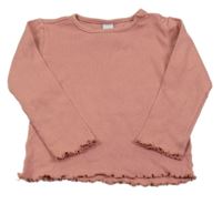 Ružové rebrované tričko Dopodopo