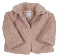 Svetloružová kožušinová zateplená bunda Mayoral