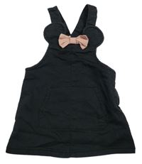 Antracitové laclové riflové šaty s Minnií H&M