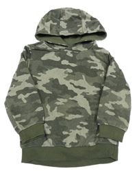 Khaki army mikina s kapucňou Dunnes