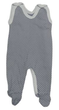 Šedo-bílé puntíkované dupačky vel. 48