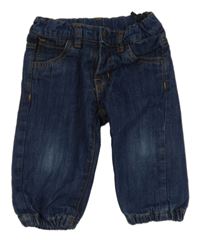 Tmavomodré podšité cuff rifle 