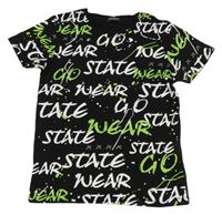 Čierne tričko s nápismi Freeboy