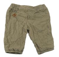 Béžové manšestrové podšité kalhoty Brums 