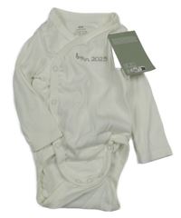 Nové - Biele zavinovací body s nápisom H&M