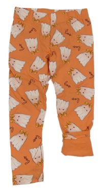 Oranžové legíny s duchy Little kids