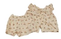 2set - Broskvová halenka s pomeranči + kraťasy 