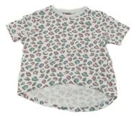 Bielo-farebné vzorované tričko Lee Cooper