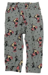 Šedé teplákové kalhoty s Minnie Disney 