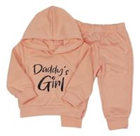 2set - Broskvová mikina s nápisem + kalhoty