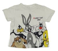 Bílé tričko s hrdiny Loone Tunes