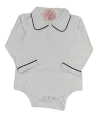 Biele body s golierikom