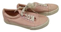 Světlerůžovo-bílé třpytivé tenisky Casual Collection Girls vel. 33