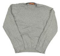 Sivý sveter s logom Hugo Boss