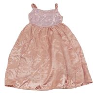 Kostým - Růžové třpytivé šaty s tylem 