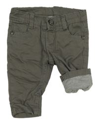 Tmavošedé teplákové podšité rifle 