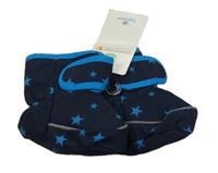 Nové - tmavomodro-modré šusťákové zateplené válenky s hvězdičkami Topomini vel. 19