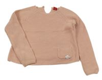 Pudrový crop svetr S. Oliver