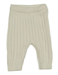 Bílé žebrované pletené turecké kalhoty George