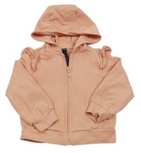 Skořicová prepínaci mikina s volánikmi a kapucňou Cynthia Rowley