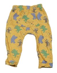 Svetlooranžové melírované turecké tepláky so zvieratkami a vreckom George