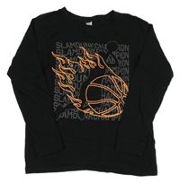 Černé pyžamové triko s míčem Chapter young