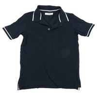 Tmavomodré polo tričko RESERVED