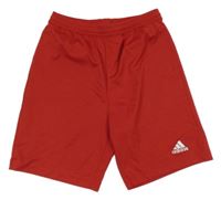 Červené funkčné športové kraťasy Adidas