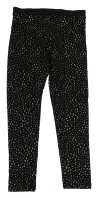 Čierno-zlaté bodkovaná é legíny Next