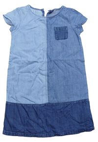 Modro-světlemodro-tmavomodré ľahké rifľové šaty GAP